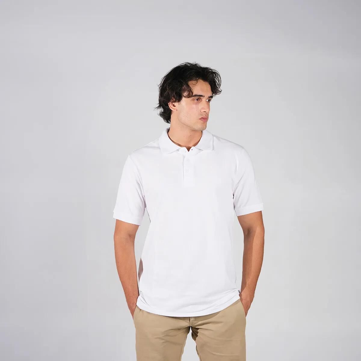 Erkek Beyaz Polo Yaka T-shirt