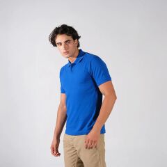 Erkek Mavi Polo Yaka T-shirt