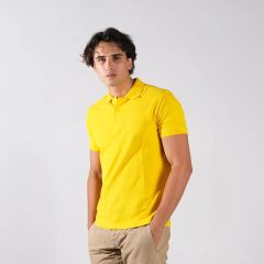 Erkek Sarı Polo Yaka T-shirt